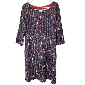 Weird Fish Womens/Ladies Printed Jersey Natural Dress Floral pockets 18 14
